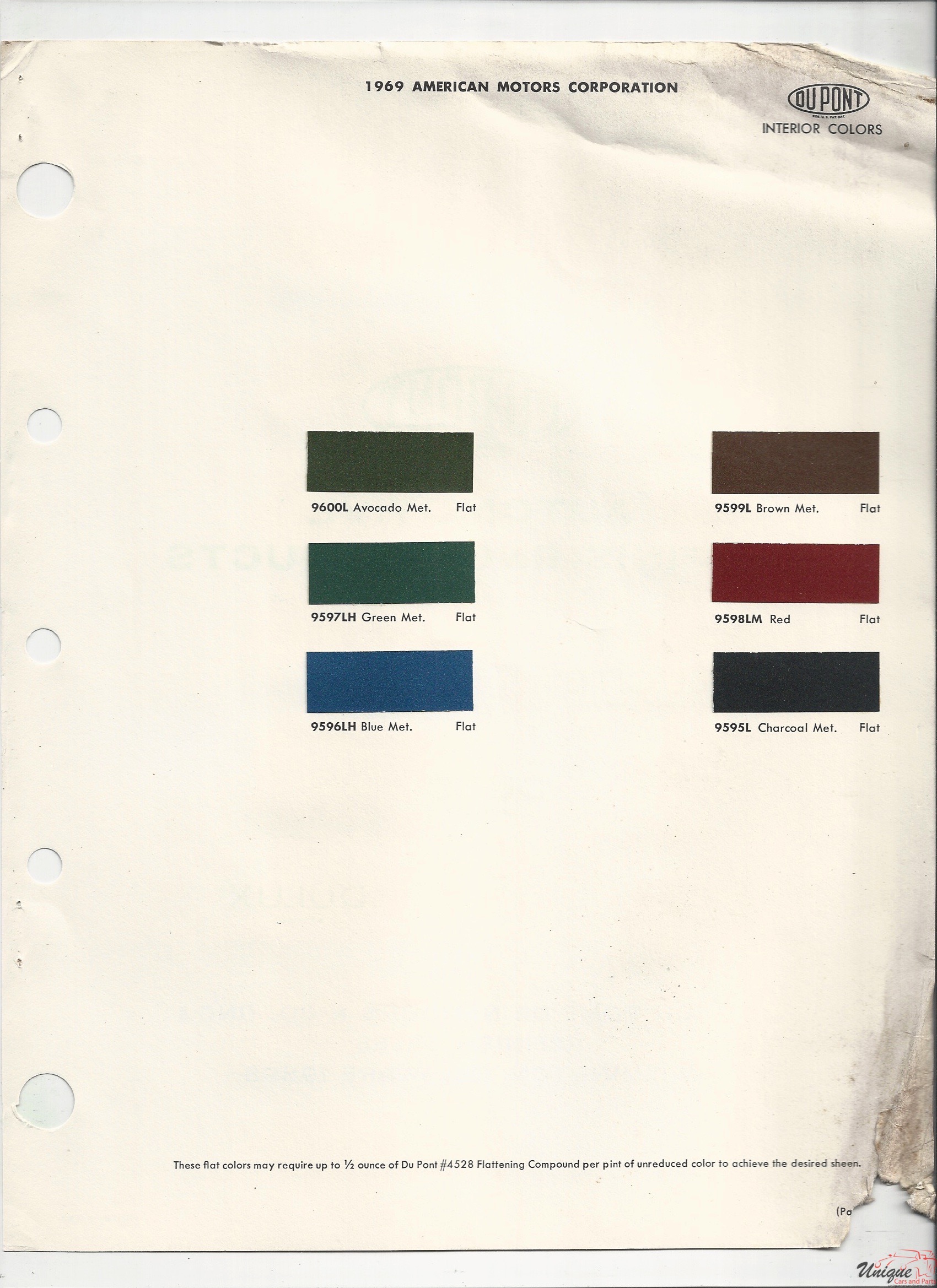 1969 AMC-1 Paint Charts